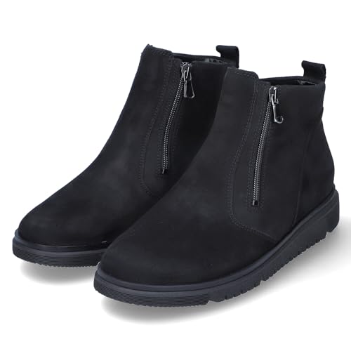 Waldläufer Damen Stiefeletten Denver Schwarz Nubuk/Velour 7½ von Waldläufer