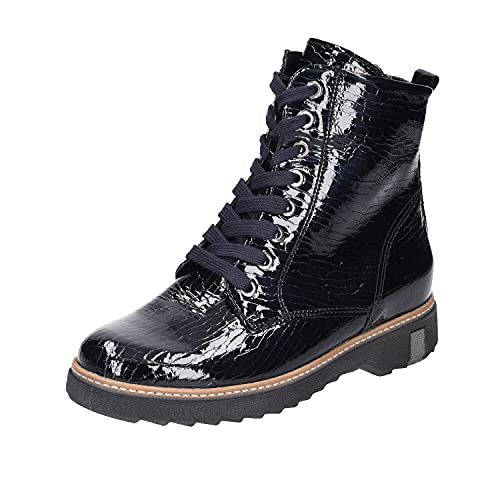 Waldläufer Damen Stiefeletten Schuhe Kitomi Stiefelette Lackleder Elegant Freizeit Animal Print von Waldläufer