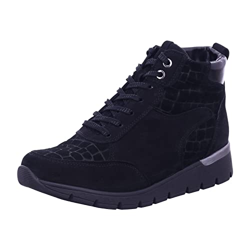 Waldläufer Damen Stiefeletten - bequeme Stiefelette K-RAMONA 626801 501 001 Schwarz, EU 42.5 von Waldläufer