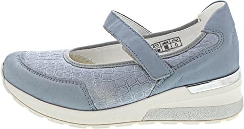 Waldläufer H-Clara Damen Ballerina in Blau, Größe 7.5 von Waldläufer