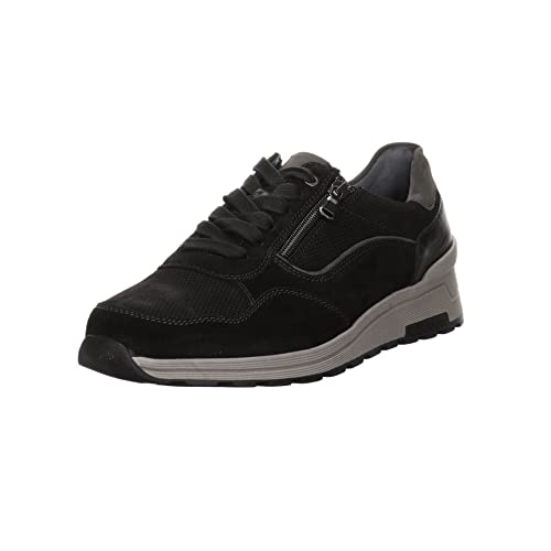 Waldläufer Schuhe H-Etienne Sneaker Veloursleder Sport Halbschuhe Uni snaker h Etienne Nubuk schwarz von Waldläufer