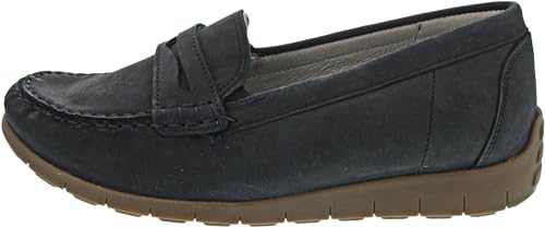 Waldläufer H-Lucy Damen Mokassin in Blau, Größe 5 von Waldläufer