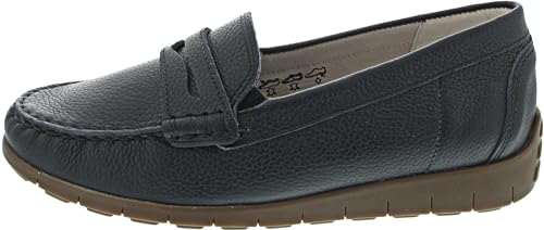 Waldläufer H-Lucy Damen Mokassin in Blau, Größe 6 von Waldläufer