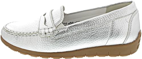 Waldläufer H-Lucy Damen Mokassin in Silber, Größe 7 von Waldläufer