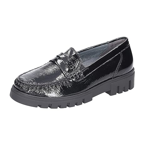 Waldläufer Damen Slipper Schuhe Serena Loafer Lackleder Freizeit Elegant Slip-Ons Uni von Waldläufer