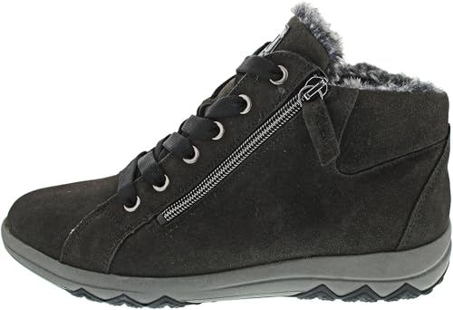 Waldläufer H-Teresa Bootie 961802-195-052 Warmfutter, Order-Velourleder, Carbon-Grau, Weite H Grau Gr. 40 1/2 von Waldläufer