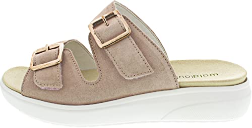 Waldläufer H-Vera Damen Pantolette in Beige, Größe 8 von Waldläufer