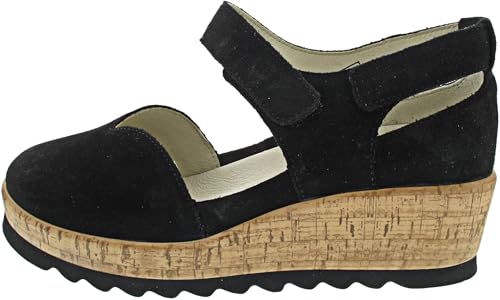 Waldläufer H-Wiebke Keilsandalette Schwarz von Waldläufer