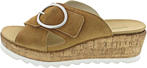 Waldläufer H-Wiebke Pantolette Braun von Waldläufer