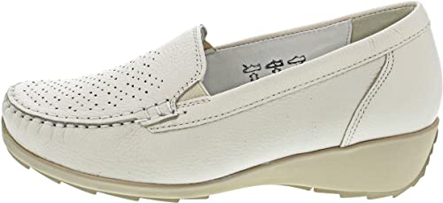 Waldläufer Hanin Damen Mokassin in Beige, Größe 5 von Waldläufer