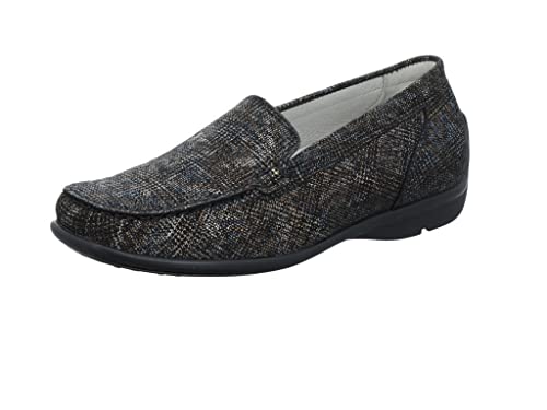 Waldläufer Harriet Merlin schwarz Damen Mokassin in Schwarz, Größe 8 von Waldläufer