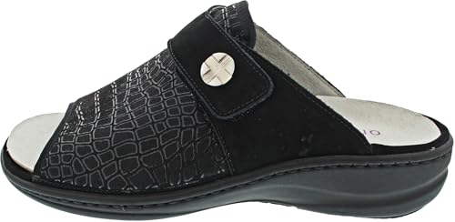 Waldläufer Heria Pantolette Schwarz von Waldläufer