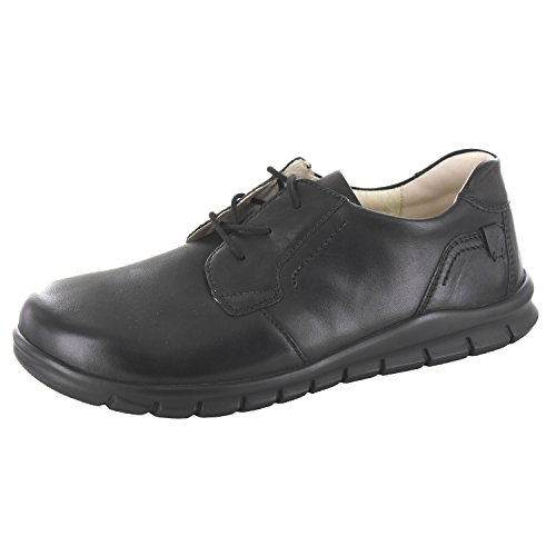 Waldläufer Herren Schnürhalbschuhe Hector Halbschuh Glattleder Freizeit Elegant Schuhe Uni Hector Palmer Schwarz 488429 Weite-H von Waldläufer