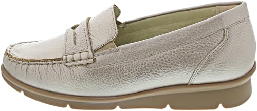 Waldläufer K-Inga Roxy Skin Damen Slipper in Metallic, Größe 5.5 von Waldläufer