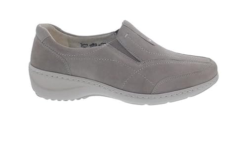 Waldläufer Kya Slipper 607504-191-094, Denver (Nubukleder), Corda (beige), Weite K Beige Gr. 38 von Waldläufer