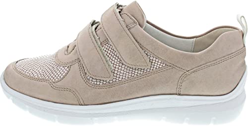 Waldläufer Leonie 796301 201 089 Aprikosenleder Damen Rip Tape Casual Trainer Schuhe Apricot 42 von Waldläufer