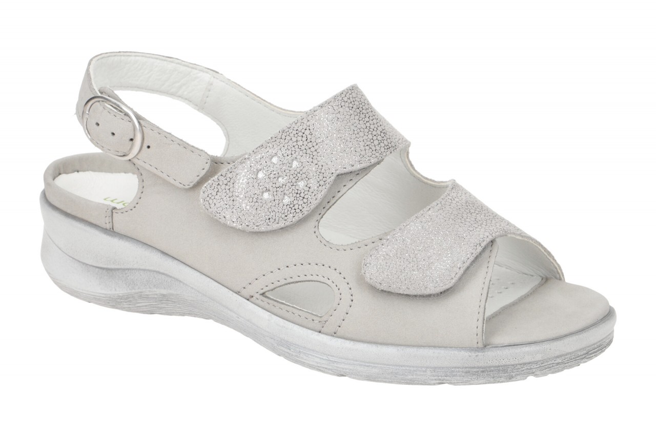 Waldl?ufer MERLE 811004 324 070 hell-grau - Sandalette f?r Damen von Waldl?ufer