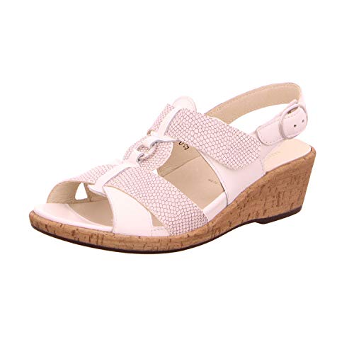 Waldläufer Mel Womens Wedge Heel Sandals 36.5 EU Weiß/Silber Waldläufer Mel Womens Wedge Heel Sandals 36.5 EU Weiß/Silber von Waldläufer