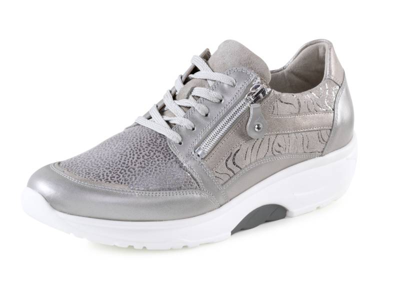 Waldläufer Schnürschuh mit bester Abrollfunktion, Schuhgröße 6, Taupe Metallic von Waldläufer