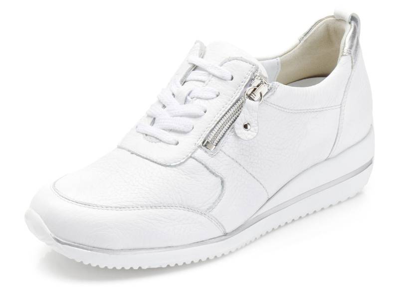 Waldläufer, leichte Damen-Sneaker, Weite H, mit herausnehmbarem Fußbett, Schuhgröße 6, Weiss von Waldläufer