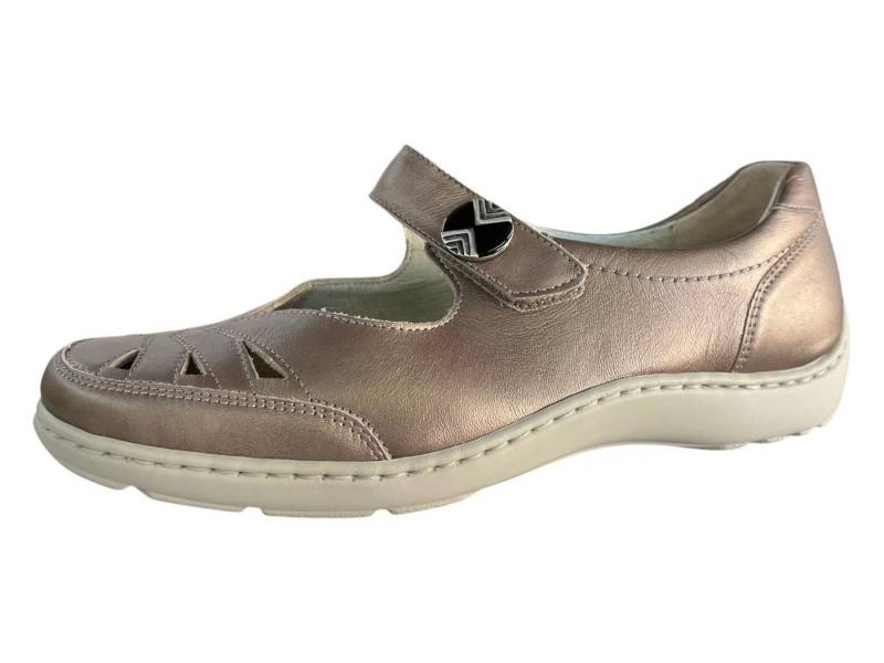 Waldläufer WALDLÄUFER Damen Slipper HENNI 496309-120-239 fango grau Slipper von Waldläufer