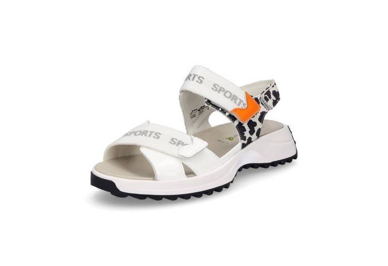 Waldläufer Waldläufer Damen Sandale weiß Animalprint Lack Sandale von Waldläufer