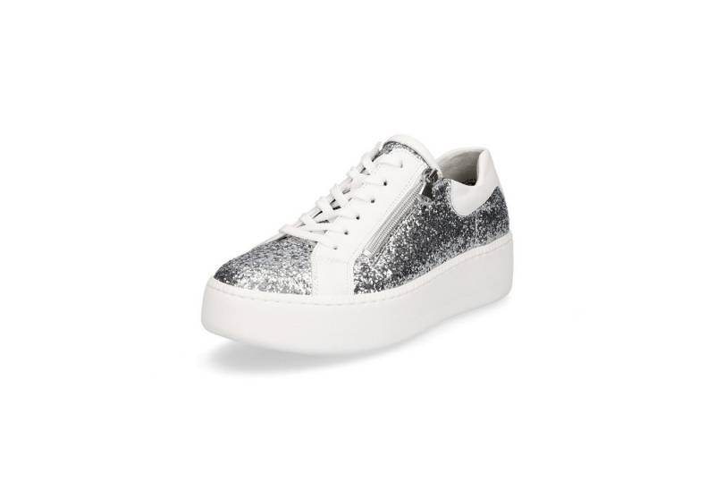 Waldläufer Waldläufer Damen Sneaker Nicky silber weiß Glitzer Sneaker von Waldläufer