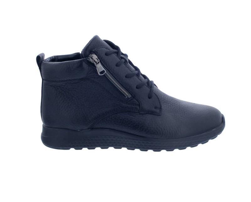 Waldläufer Waldläufer H-Alina Bootie, Hirschleder, Schwarz, Schnürung und Reißver Schnürstiefelette von Waldläufer