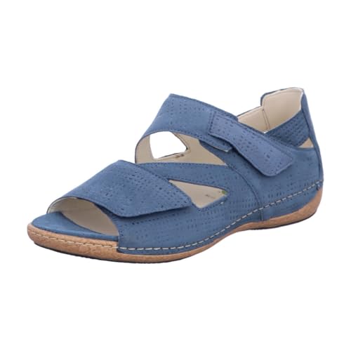 Waldläufer Sandaletten bequem bis 30 mm Gr.6, Blau von Waldläufer