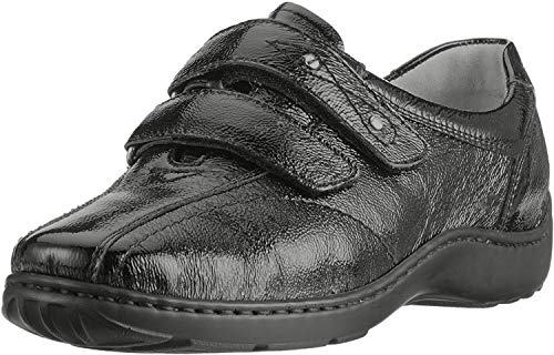 Waldläufer Damen Velcro Schuhe , Schwarz (143 001) , 42 EU (8 UK) von Waldläufer