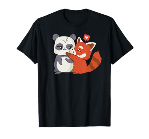 Fuchs umarmt Panda Bär mit Herz für Herren Damen Kinder T-Shirt Fuchs umarmt Panda Bär mit Herz für Herren Damen Kinder T-Shirt von Waldtier Meme, Füchse Geschenke, lustige Sprüche