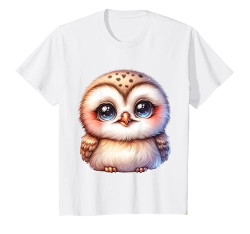 Kinder Niedliche Eule mit großen Augen für Kinder T-Shirt Kinder Niedliche Eule mit großen Augen für Kinder T-Shirt von Waldtiere Kinder Tiermotive Eulenliebhaber