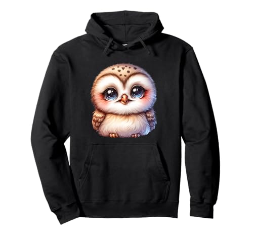 Niedliche Eule mit großen Augen für Kinder Pullover Hoodie Niedliche Eule mit großen Augen für Kinder Pullover Hoodie von Waldtiere Kinder Tiermotive Eulenliebhaber