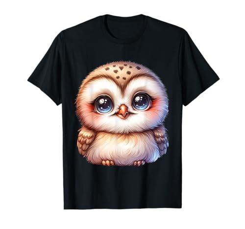 Niedliche Eule mit großen Augen für Kinder T-Shirt Niedliche Eule mit großen Augen für Kinder T-Shirt von Waldtiere Kinder Tiermotive Eulenliebhaber