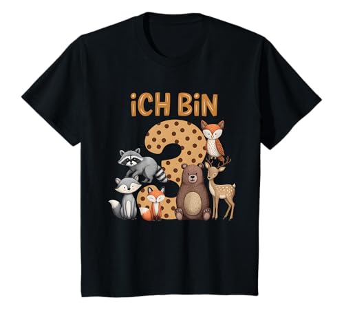 Kinder 3. Geburtstag Waldtiere Wald Tiere Reh Bär Geburtstags T-Shirt Kinder 3. Geburtstag Waldtiere Wald Tiere Reh Bär Geburtstags T-Shirt von Waldtiere Kindergeburtstag Geburtstag Geschenk