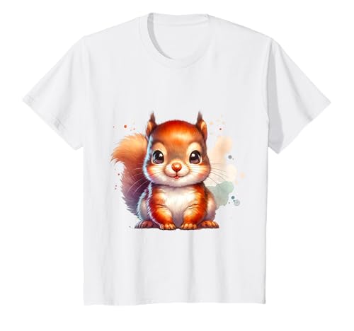 Kinder Lustiges Eichhörnchen Kinder Tiermotiv T-Shirt Kinder Lustiges Eichhörnchen Kinder Tiermotiv T-Shirt von Waldtiere Naturfreunde Geschenkideen Kinder