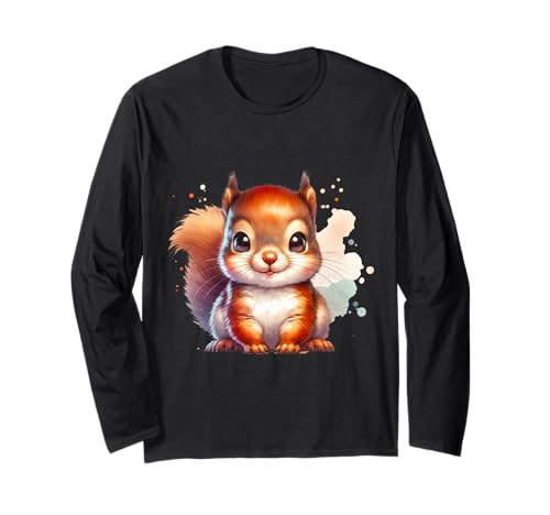Lustiges Eichhörnchen Kinder Tiermotiv Langarmshirt Lustiges Eichhörnchen Kinder Tiermotiv Langarmshirt von Waldtiere Naturfreunde Geschenkideen Kinder