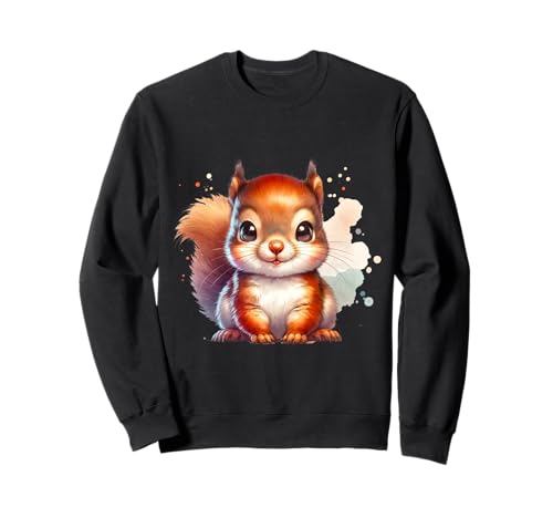 Lustiges Eichhörnchen Kinder Tiermotiv Sweatshirt Lustiges Eichhörnchen Kinder Tiermotiv Sweatshirt von Waldtiere Naturfreunde Geschenkideen Kinder