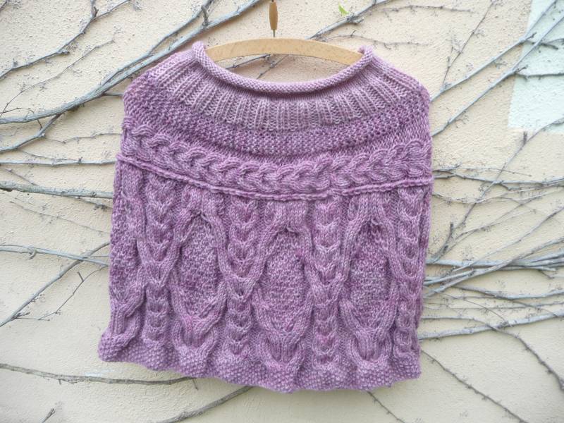 Poncho Pflanzengefärbt Strickponcho von Waldweide