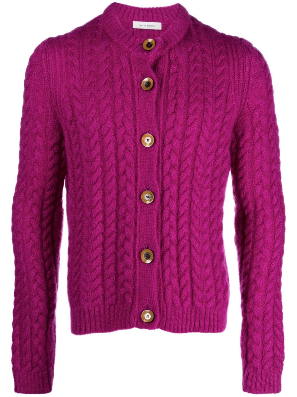 Wales Bonner Liberty Cardigan mit Zopfmuster - Rosa von Wales Bonner