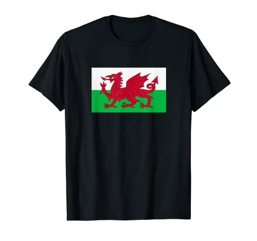 Walisische Flagge Vereinigtes Königreich Damen Herren Wales T-Shirt von Wales Fahne Waliser Frauen Männer Kinder Fun Wales