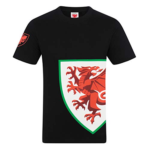 Wales FAW - Herren T-Shirt mit Grafik-Print - Offizielles Merchandise - Geschenk für Fußballfans - Schwarz - M Wales FAW - Herren T-Shirt mit Grafik-Print - Offizielles Merchandise - Geschenk für Fußballfans - Schwarz - M von Wales