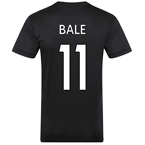 Wales FAW - Herren Trainingstrikot aus Polyester - Offizielles Merchandise - Geschenk für Fußballfans - Schwarz Bale 11 - XL von Wales