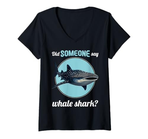 Damen Walhaie Walhai T-Shirt mit V-Ausschnitt Damen Walhaie Walhai T-Shirt mit V-Ausschnitt von Walhaie Walhai Tier Shop