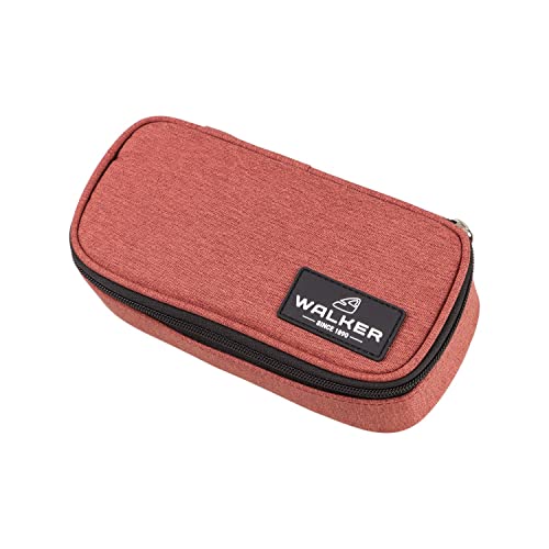 Walker 49257-038 - Federmappe mit Innenklappe und Reißverschluss, Concept Rostrot, Faulenzer-Etui ca. 21 x 10 x 6 cm, Schreibtisch-Organizer für Schreibwaren, Zeichen- und Büromaterialien von Walker