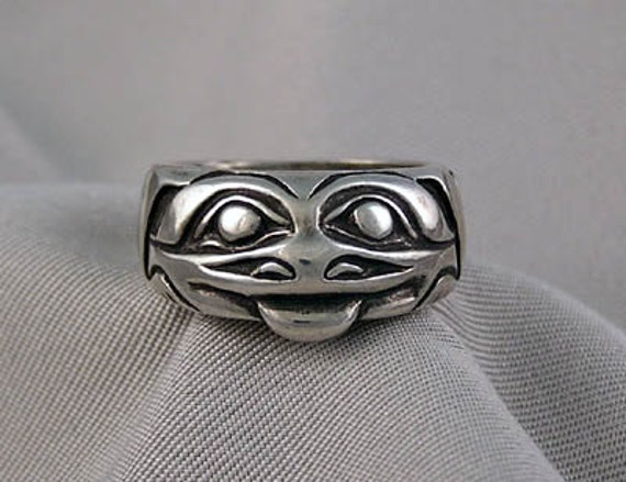 sterling Silber Frosch Ring sterling Silber Frosch Ring von WalkerGoldsmiths