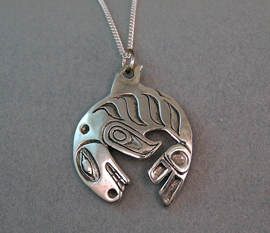 sterling Silber Orca Anhänger, T, Wachsguss, Design 611 Ist 1 Zoll Groß Und 7/8 Breit. Kommt Mit Einer 18 Kette sterling Silber Orca Anhänger, T, Wachsguss, Design 611 Ist 1 Zoll Groß Und 7/8 Breit. Kommt Mit Einer 18 Kette von WalkerGoldsmiths