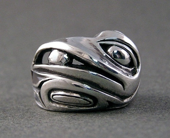 sterling Silber Raben Ring sterling Silber Raben Ring von WalkerGoldsmiths