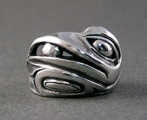 sterling Silber Raben Ring sterling Silber Raben Ring von WalkerGoldsmiths