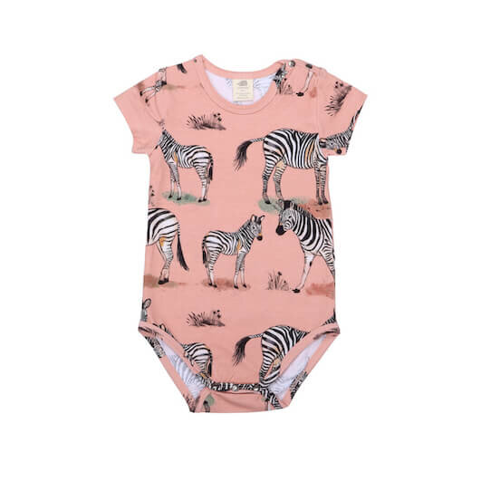 Baby Body Kurzarm *Frosch*/*Zebra Family* Gots Bio | Walkiddy von Walkiddy